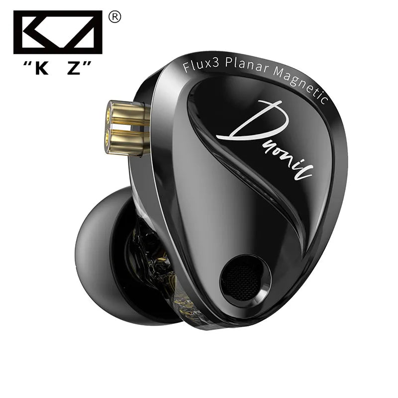 KZ Duonic HIFI IEMs Triple-Magnetic Planar Driver 4-Tuning Wired Earphones with HD Dual Mic For castor pro