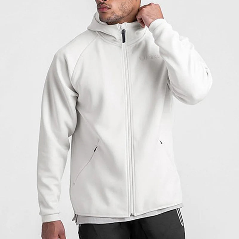 Gym Men's Hoodies Sweatshirts Hoodie Men Fitness Hooded Zipper Jacket  Hoody Man