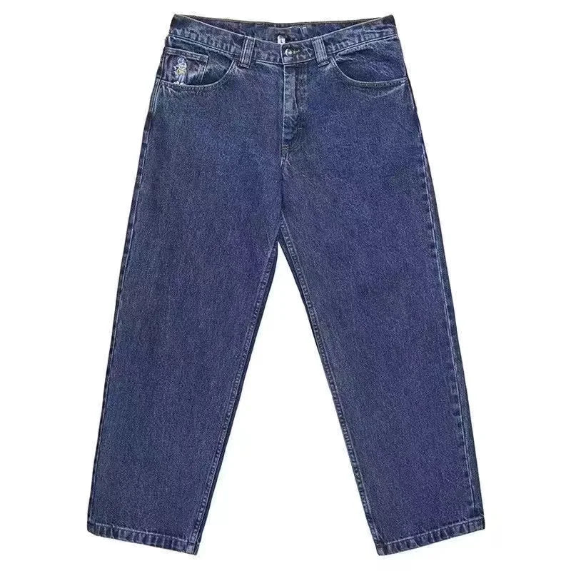 Y2K Big boy Jeans for Men Streetwear Baggy Jeans Embroidery Denim Leisure