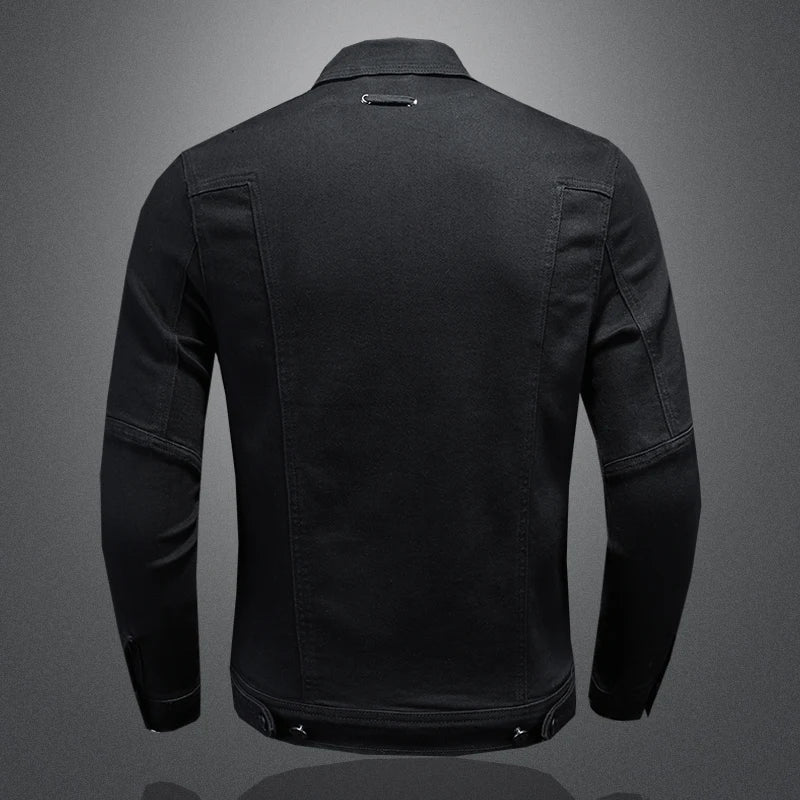 Spring New Mens Casual Cotton Denim Jacket Classic Style Fashion Slim Washed