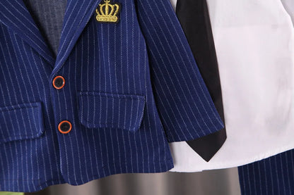 New Spring Autumn Baby Boys Clothes Children Coat Shirt Pants 3Pcs/Sets Toddler Gentleman Suit Infant Outfits Kids Tracksuits