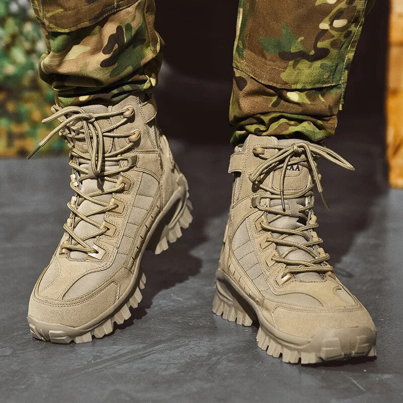 Men Military Tactical Boots Winter Waterproof Leather For Male Tactical Army Desert Boots