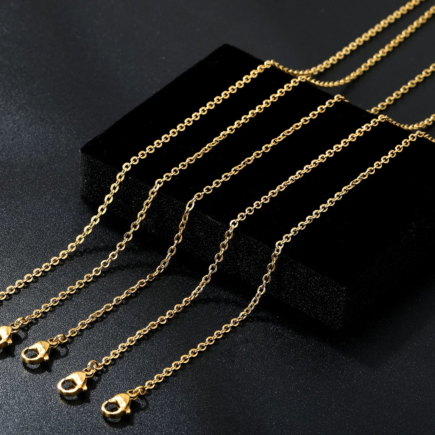 LUXUKISSKIDS Stainless Steel Chains Necklace Woman 10pcs/lot Bulk Wholesale DIY Rolo 2mm Chain No Fade Choker For Jewelry Making
