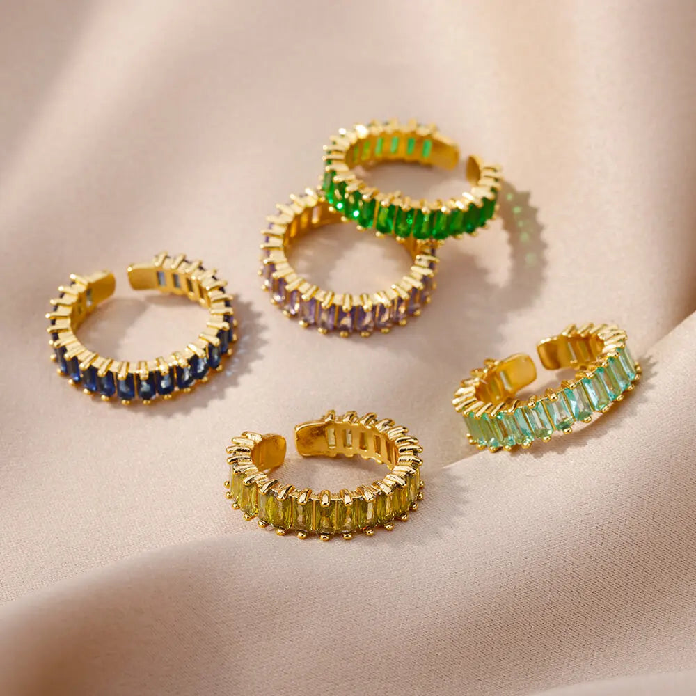 Wedding Rings For Women Gold Color Open Finger Ring Party Jewelry