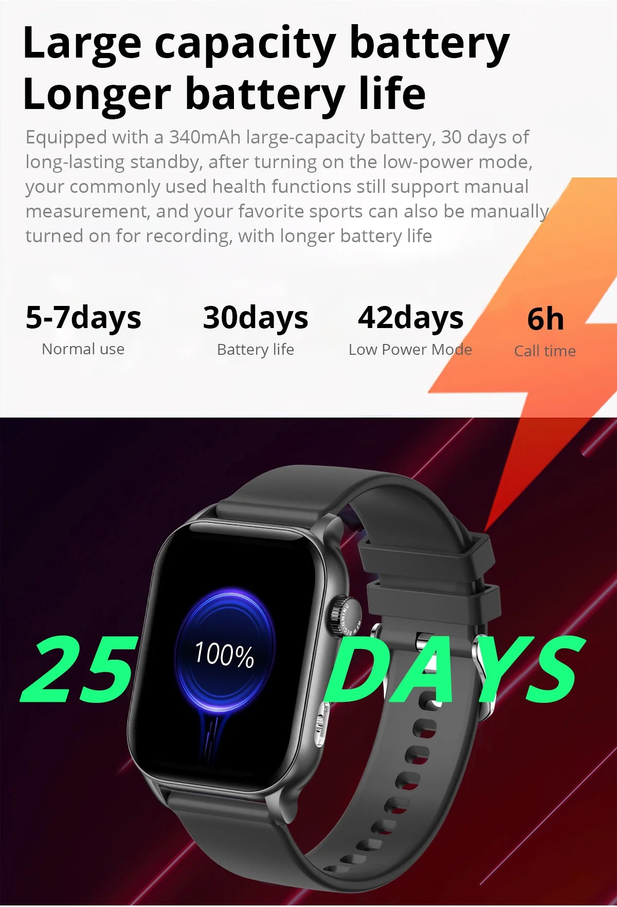 2024 COLMI P78 1.95'' HD AMOLED Smartwatch Flashlight Voice Calling 100+ Sports Modes Health Monitoring Smart Watch Men Women