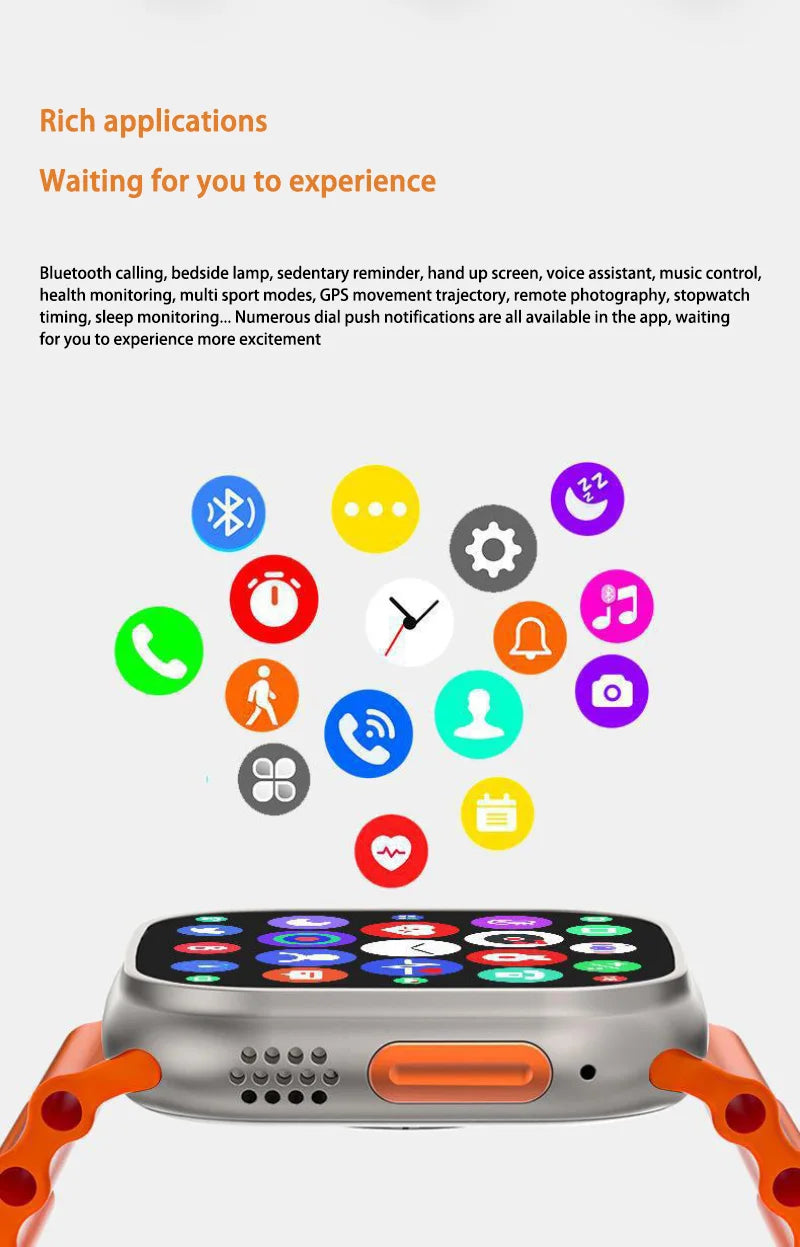 2026 Original T900 Ultra 2 Smart Watch 49mm Men Women Bluetooth Call Music Game Wireless Charging NFC Smartwatch For Android IOS