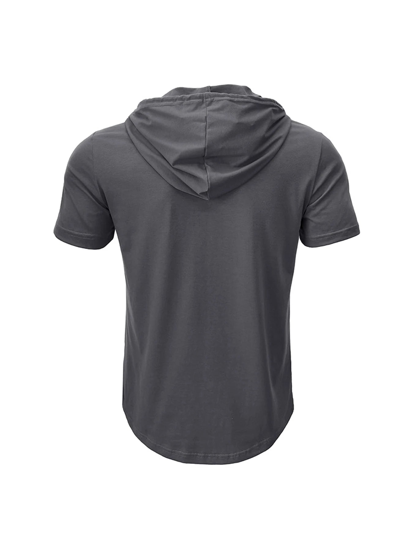 Men's Hooded Short-Sleeved Tees Summer Slim Fitness Quick Dry T-shirt Breathable Sports Tops for Male Bodybuilding