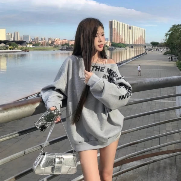 Y2k Sexy Oversize T shirt Women Streetwear Print Long sleeve Basic Top Lady Fall Winter Korean Fashion Oversized Tees Shirt