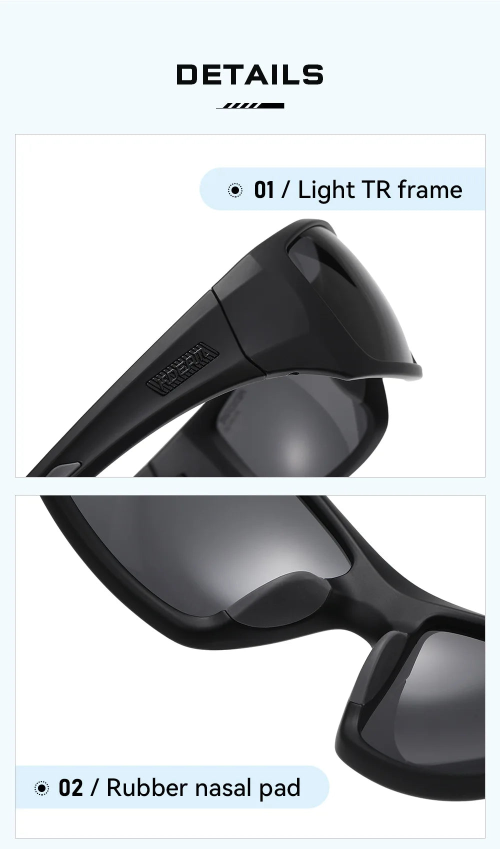 KDEAM Outdoor Sports Polarized Sunglasses Men's Fishing TR90 Frame UV Protection Lens Shield Sun Glasses Women Eyewear with Box