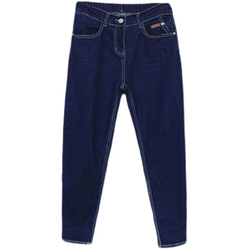 Y2k Spring And Autumn Large Size Denim Harem Pants Female