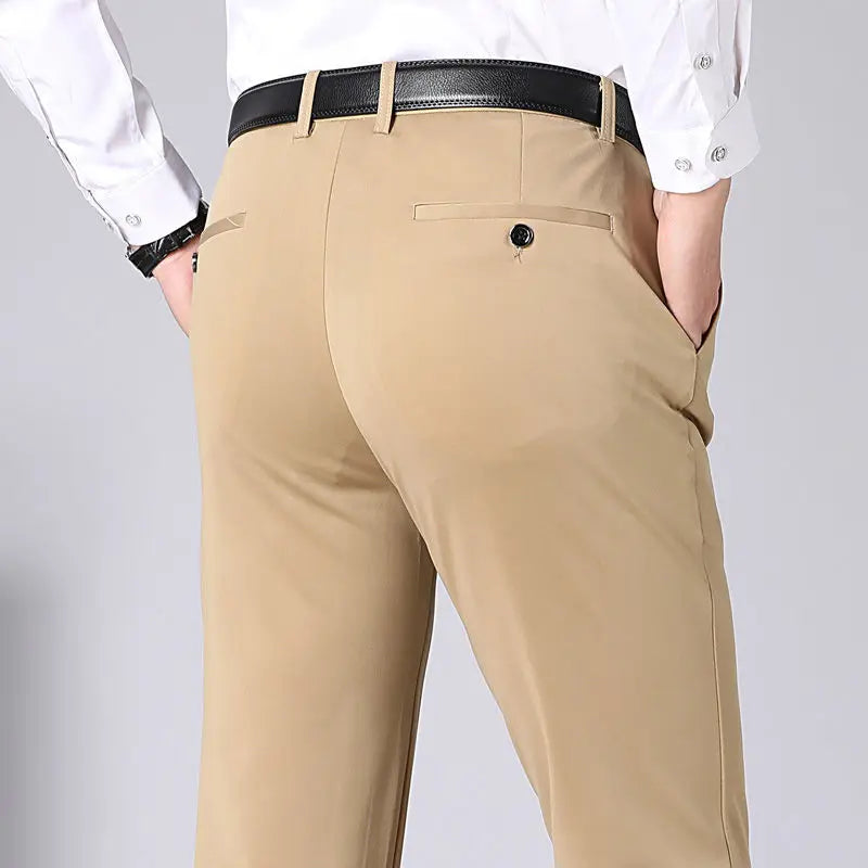 Classic Suit Pants for Men Spring Summer Mens Dress Pants High Waist Stretch