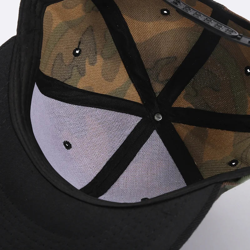 Spring and Summer Baseball Cap Flat Brim Camouflage Fashion Hip Snapback Hat Plain Gorras Bone Blank Caps