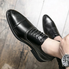 Business Formal Black Leather Shoes Mens Fashion Casual Dress Shoes