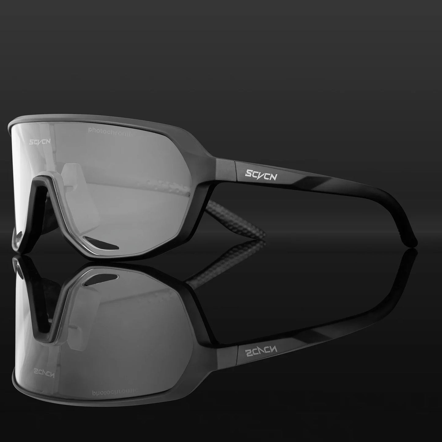 SCVCN Photochromic Cycling Sunglasses Cycling Glasses UV400 Bicycle Eyewear Sports MTB Outdoor Bike Goggles Sunglasses Eyepieces