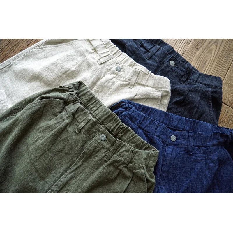 Men Pants Linen Pants Men Summer Breathable Casual Pants
