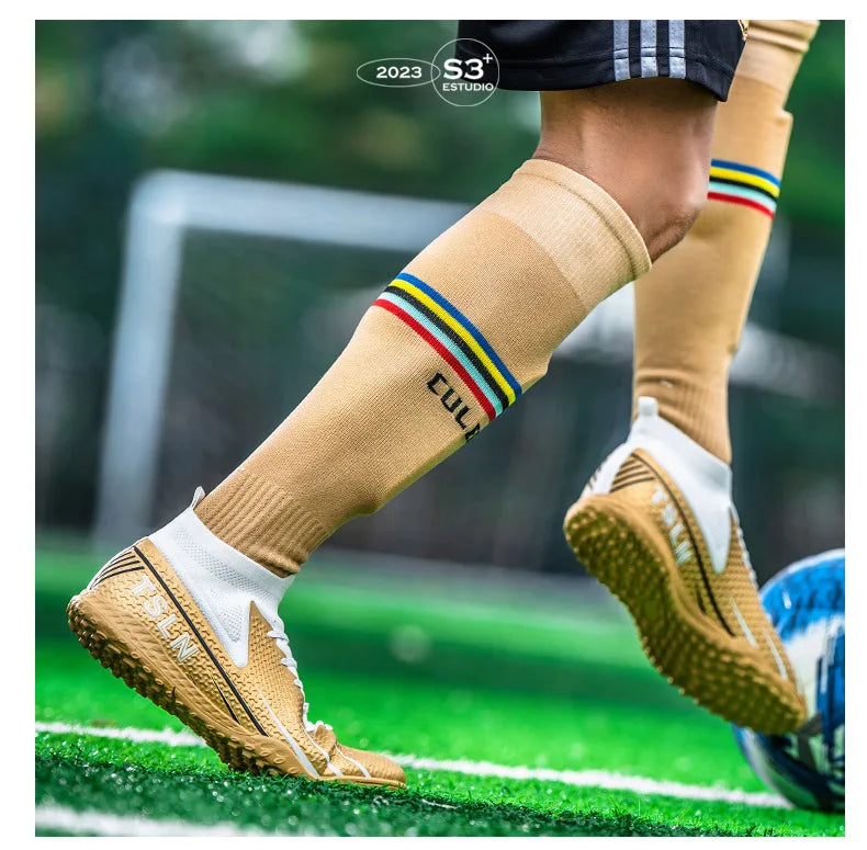 Golden Men's Football Boots Society Size 46 Superstar Soccer