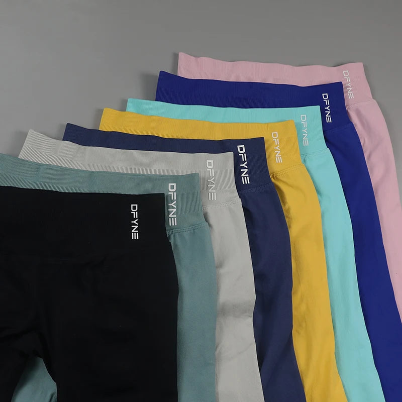 Impact Leggings With Logo Women Seamless Yoga Pants V Back Scrunch Booty