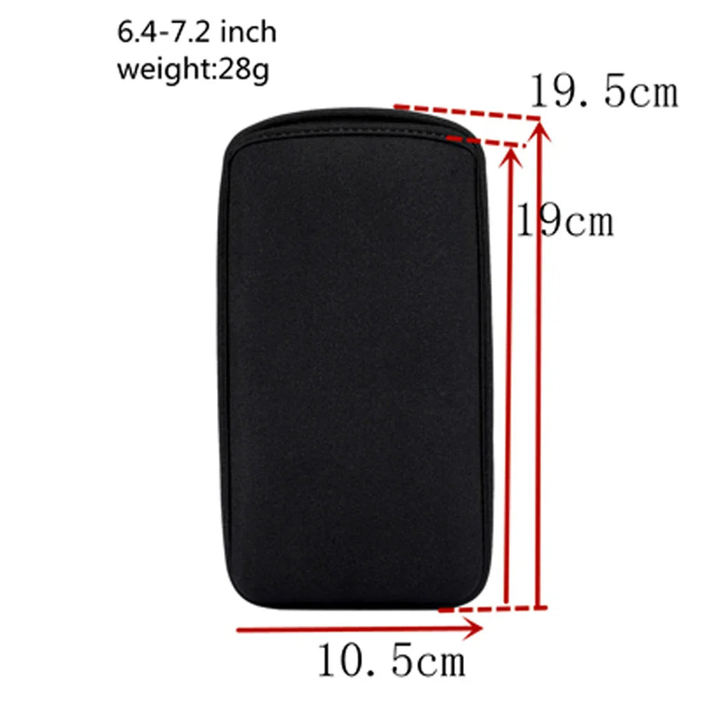 Universal Neoprene Protective Cover Phone Bag For iPhone 16 15 14 Pro Max Samsung Xiaomi Huawei Power Bank Shockproof Case Pouch