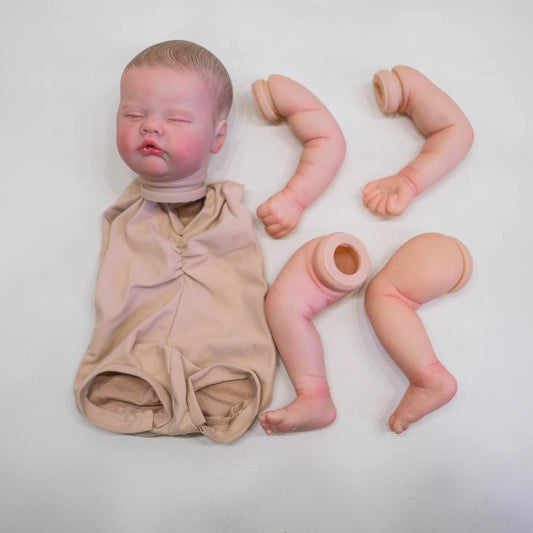 NPK 19-inch Lifelike Reborn Quinbee Doll Finished Size with Painted Details Veins - Collectible Baby Figure Kit