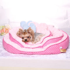 Cute Sanrio Hello Kitty Melody Pink Dog Bed For Pet Small Dogs Kennel Cartoon