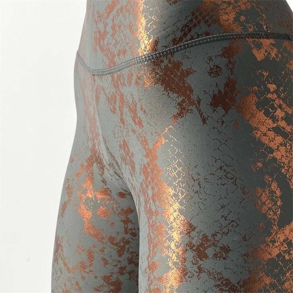 Yoga Pants Gilded Stretch Buttocks Casual Skinny Pants  For Women