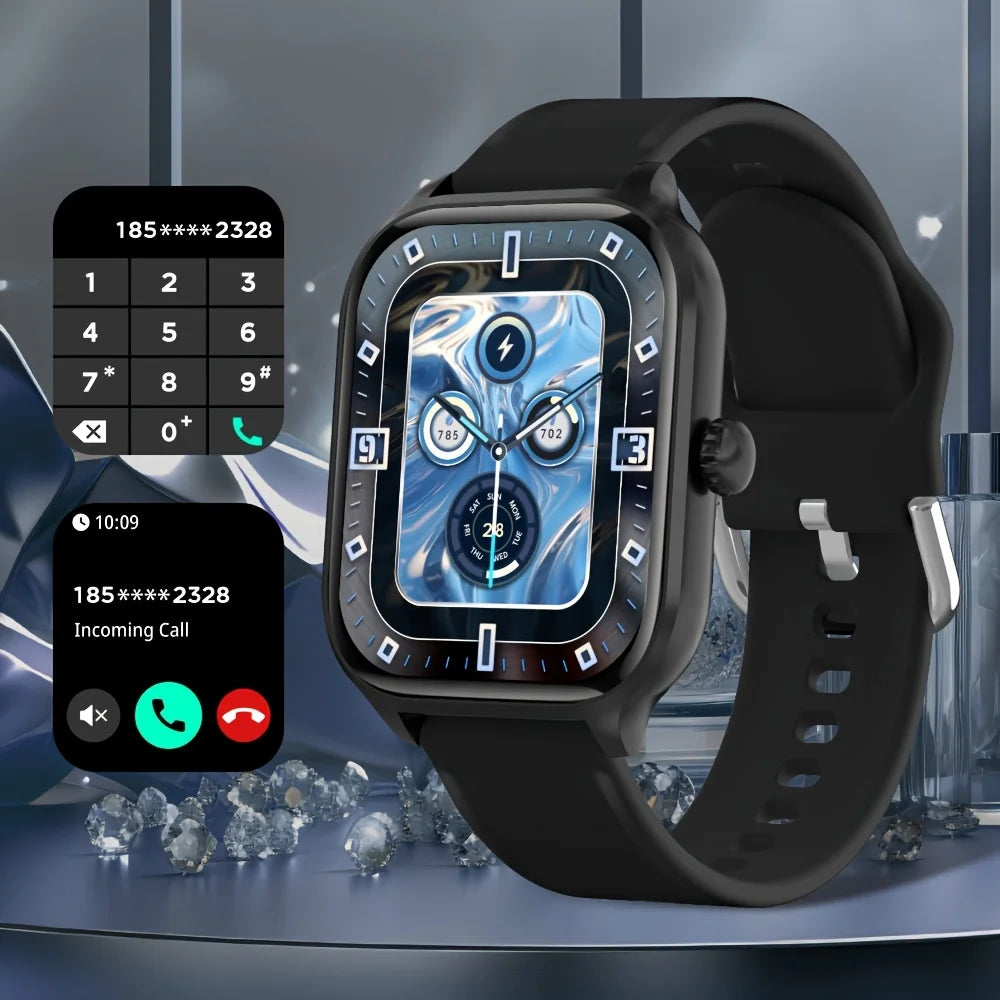 LAXASFIT New Smart Watch 2.01-inch HD Full Touchscreen Sports Fitness Watch Bluetooth Call Smartwatch Men Women Holiday Gift