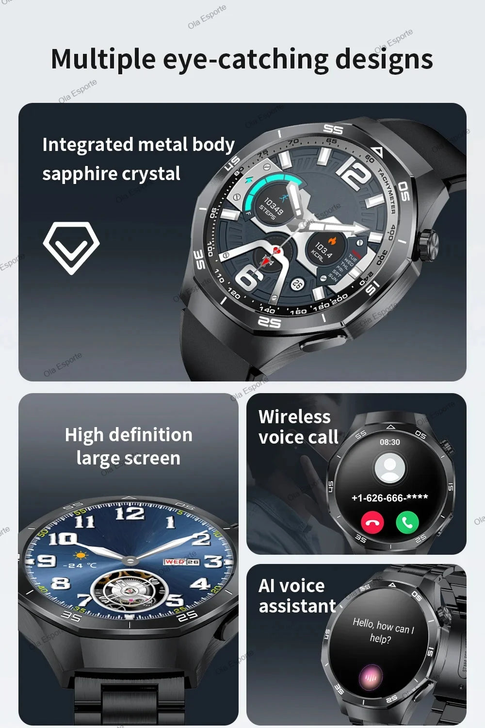 2025 New GPS NFC GT5 Pro Smart Watch Men HD AMOLED Screen Heart rate Bluetooth Call IP68 Waterproof Man Smartwatch Holiday Gifts