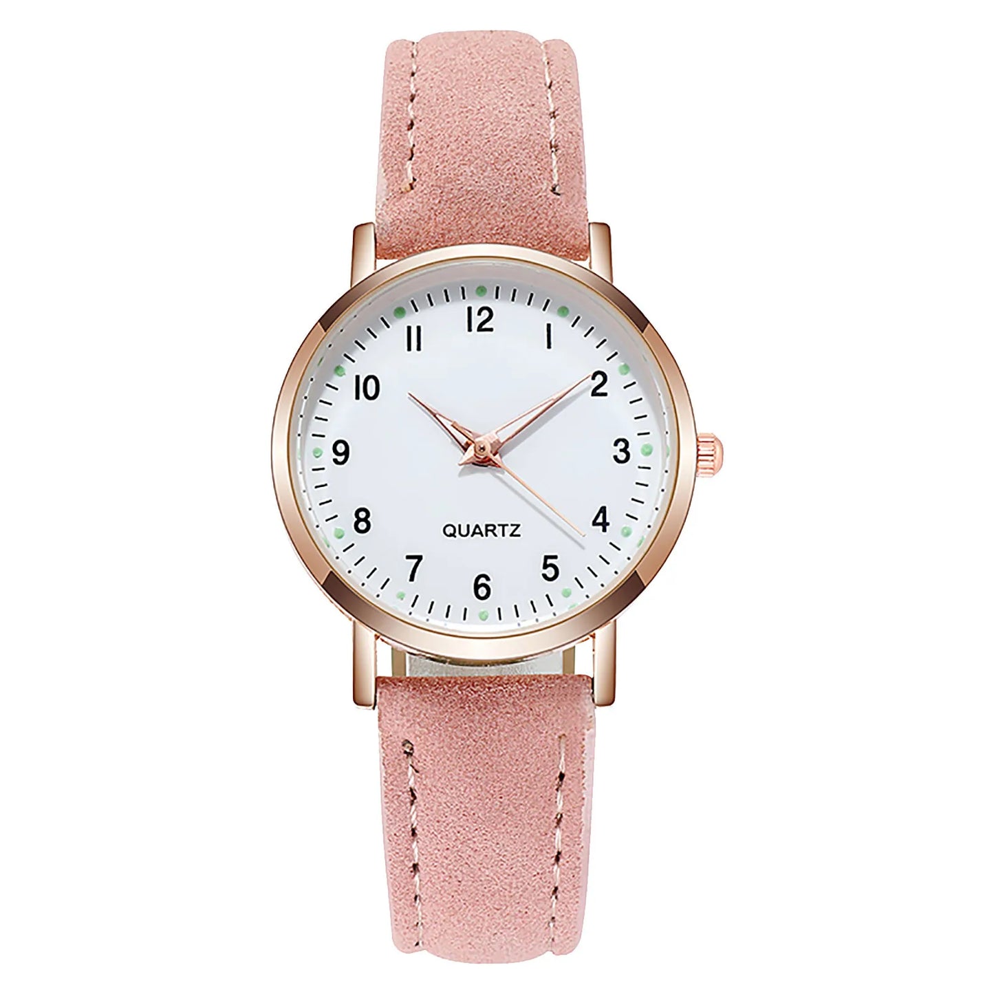 Ladies Diamond-Studded Luminous Retro Female Watch Leather Belt Quartz Watch Women Simplicity Casual Decoration Wristwatches