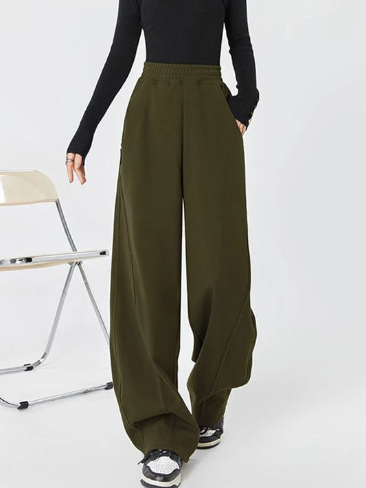Jmprs Harajuku Women Streetwear Sweatpants High Waist Hip Hop Wide Leg Pants