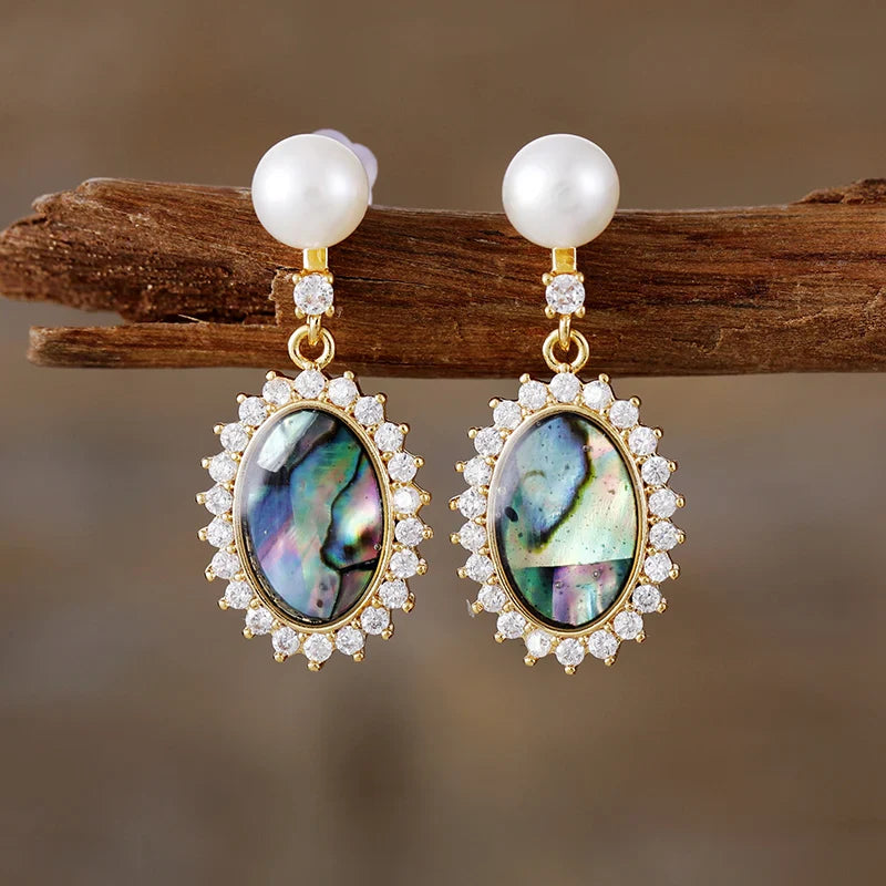 Luxury Freshwater Pearl Shell Stud Dangle Woman Wedding Holiday Earrings Designer Aesthetic Elegant Jewelry Gifts Bijoux