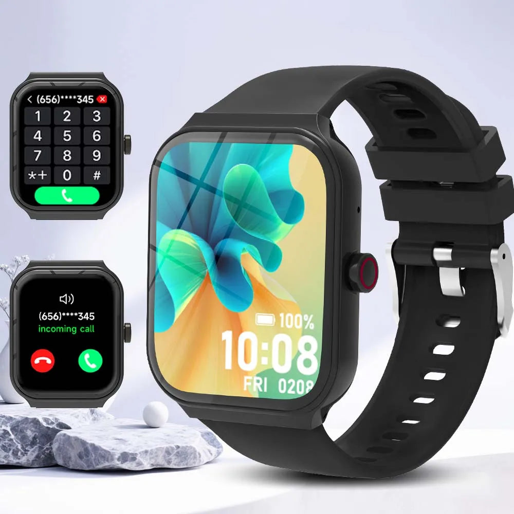 NEW Square Smartwatch Touch Screen Bluetooth Call Camera Control Music Play Message Push Sports Mode for Men Women Kids 2026