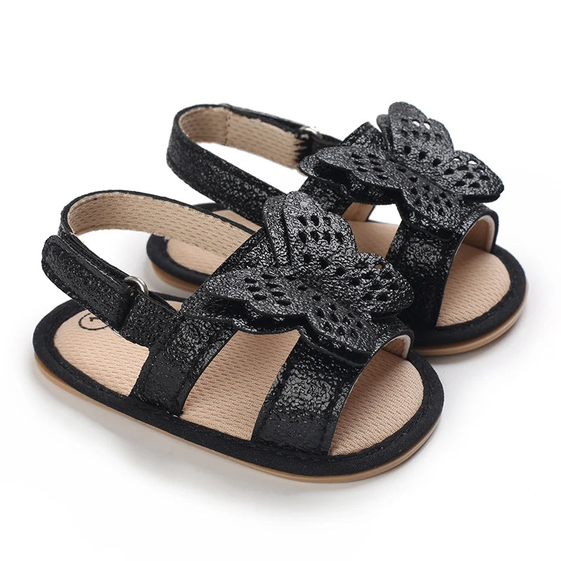 Style Baby Girls Shoes Fashion PU Bow Summer Casual Garden Sandals First Walker