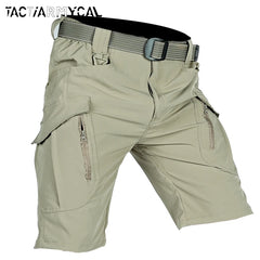 Men Cargo Shorts Quick Dry Tactical Short Pants Multi-Pocket Shorts Men's