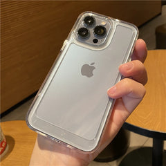 Luxury Transparent Shockproof Phone Case For iPhone 11 12 13 14 15 Pro X XR XS Max 7 8 Plus Soft Clear Bumper Hard Acrylic Cover