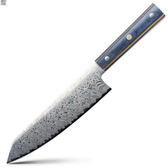 Santoku  Knife Laser Damascus Pattern Kitchen Knife With Ergonomic Pakka