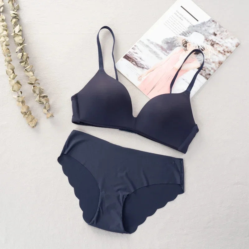 Seamless Bra Set For Women Underwear Push Up Lingerie Set Wire Free
