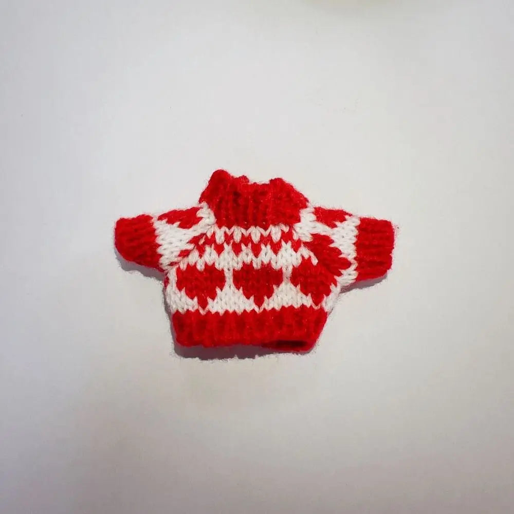 Christmas Style Dolls Sweater Dog Doll Clothes Cute White/Red/Green BJD Doll Clothes Mini 10cm for 16cm/17cm Bjd Doll