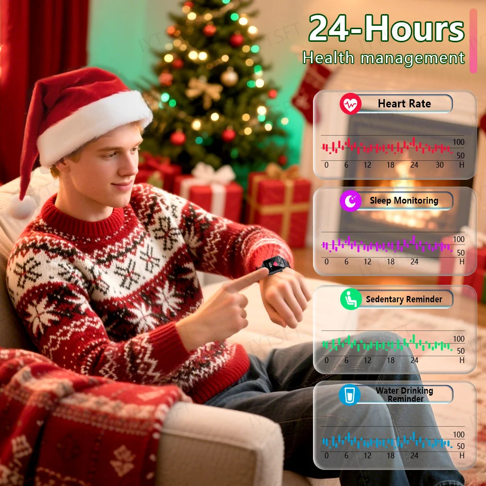 LAXASFIT 2025 New Smart Watch Bluetooth Talk 2.01 HD Touch Screen Multi Sport Function Smart Watch Men Women Christmas Day Gift