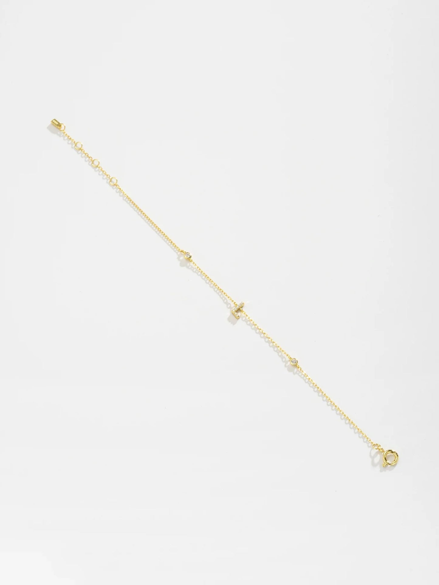 VEWANT 925 Sterling Silver Monogram Letter A - Z Initial Charm Chain Bracelet Luxury Wedding CrystalFine Jewelry