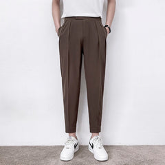 Men's Casual Straight Pants Feet Slim Thin Fashion Classic Simplicity Trousers