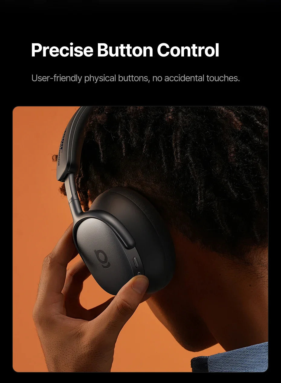 Baseus Inspire XH1 Sound by Bose ANC Wireless Headphone Bluetooth 6.1 48dB Adaptive Noise Cancellation Headset Hi-Res LDAC 100Hr