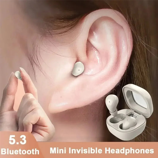 Mini Sleep Wireless Bluetooth Headphones TWS Headsets With Mic Stereo Sport In-ear EarphoneLong Standby HD Call Earbuds Game