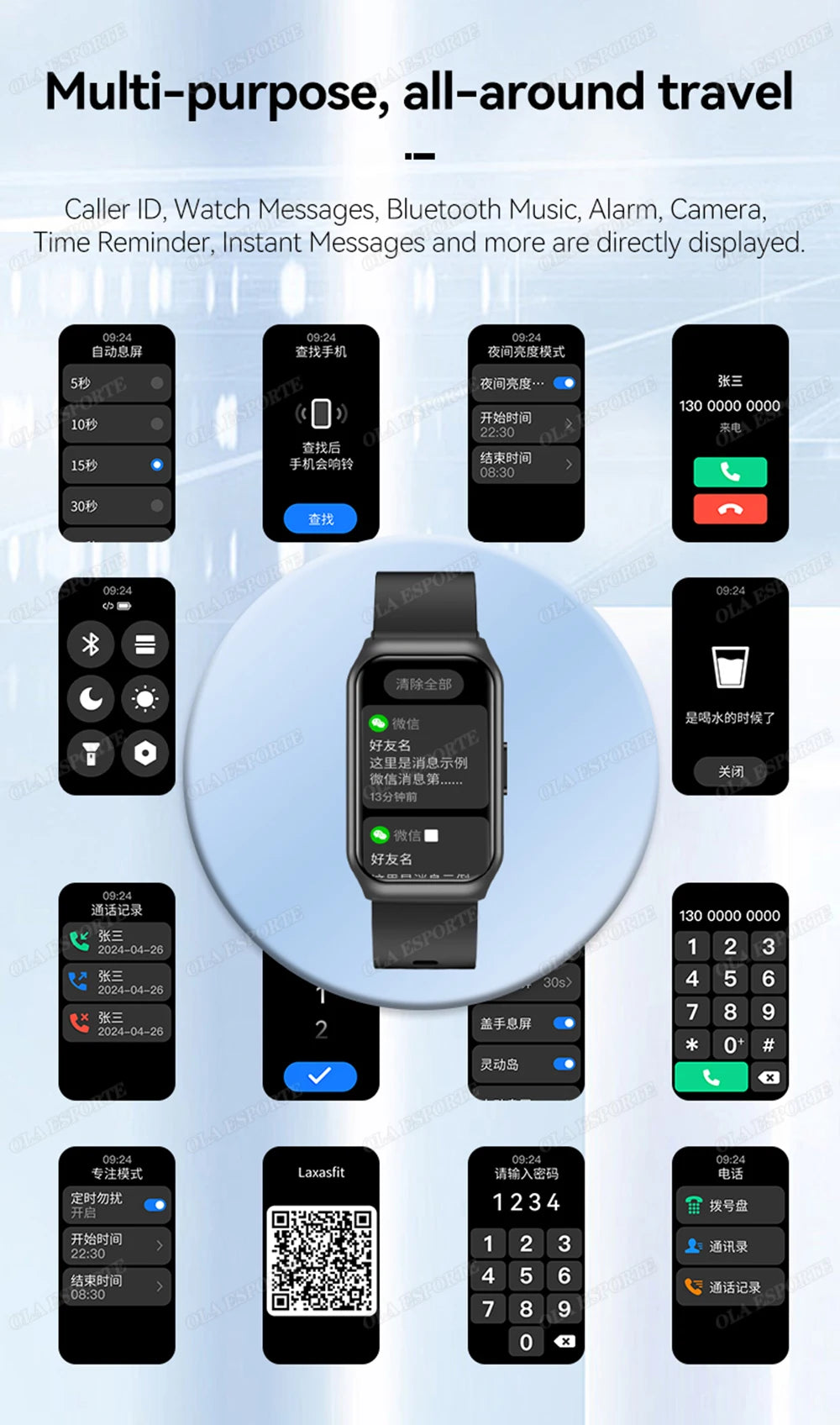 Smart Watch Women Men  AMOLED Screen Health Heart Rate Monitoring Bluetooth Call IP68 Waterproof Outdoor Sport Call Smartwatch