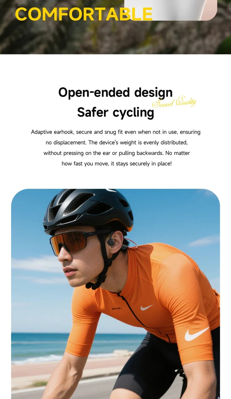 Bone Conduction Headset Wireless Swimming Sports Headphone IPX8 Bluetooth 5.4 With Mic Waterproof Exercise Fitness