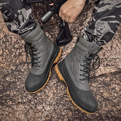 SOLIBEN Tactical Military Combat Boots Men Ankle Boot Hunting Trekking Camping Mountaineering Winter Work Shoes Casual Boots