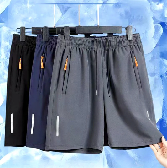 Men's Summer Ultra-thin Ice Silk Beach Casual Shorts