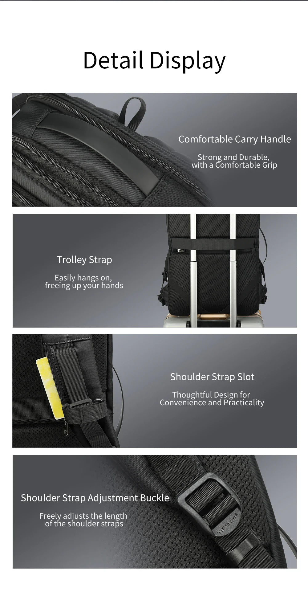 Tigernu Vacuum Compression Backpacks Men Travel Backpack Expandable USB Bag Large Capacity 17 Laptop Bags For Schoo Cabin Bags