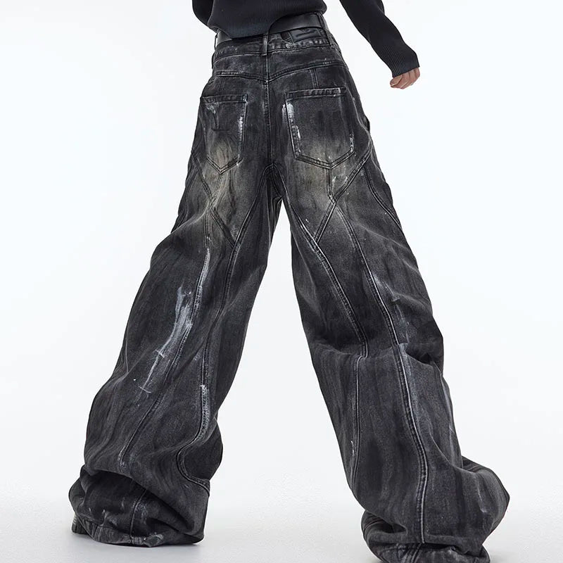 Men's Baggy Jeans Trend Streetwear Personality Original Niche Design Wide
