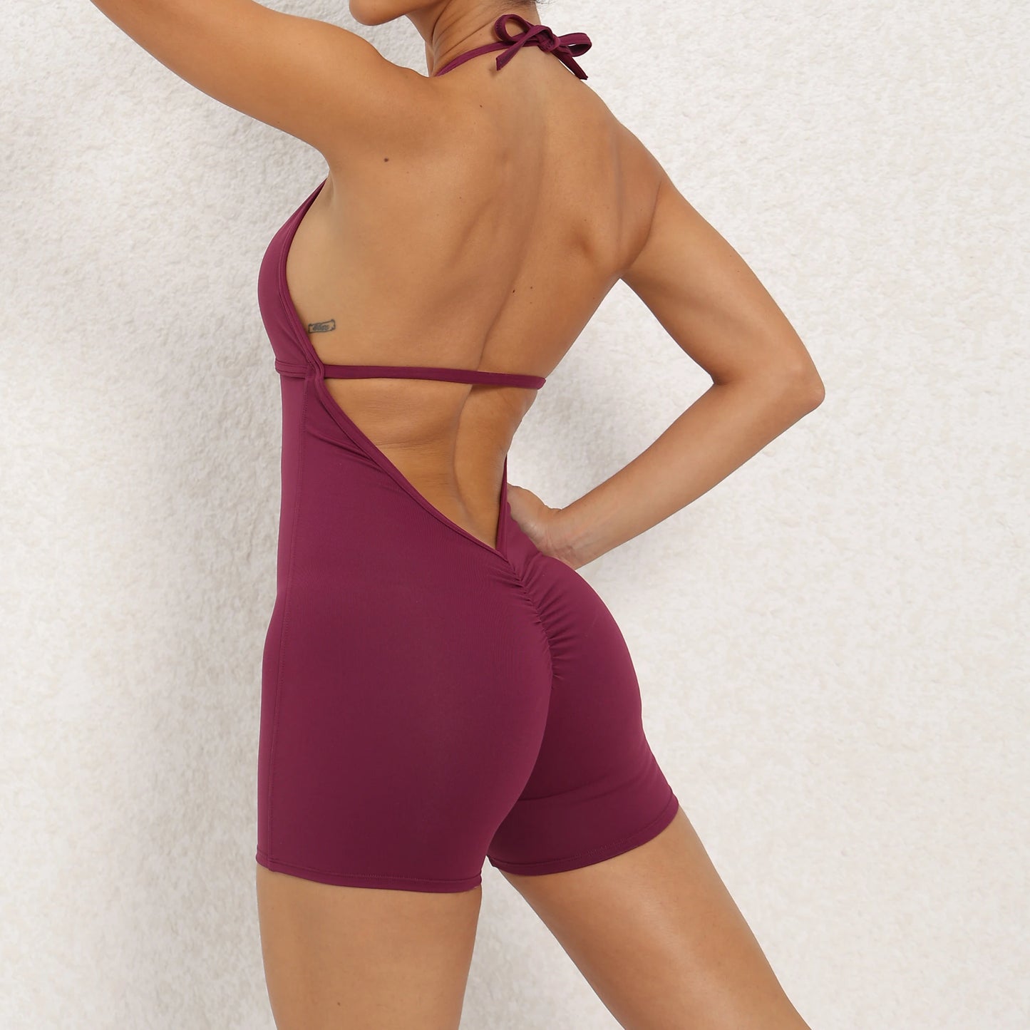 Backless Shorts Bodysuit Woman Short Yoga Suit for Fitness Women Gym Clothing