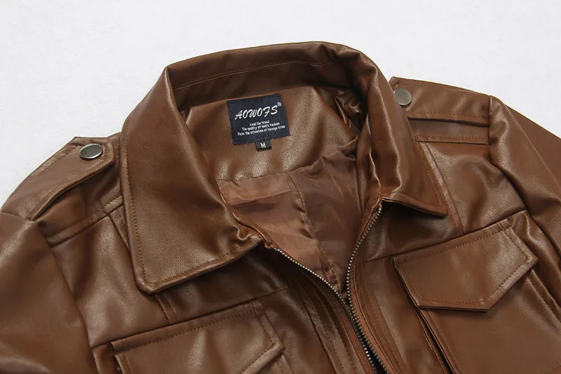 Deepening the crisis of high-end slim-fit Lyon hunting three-dimensional pocket leather